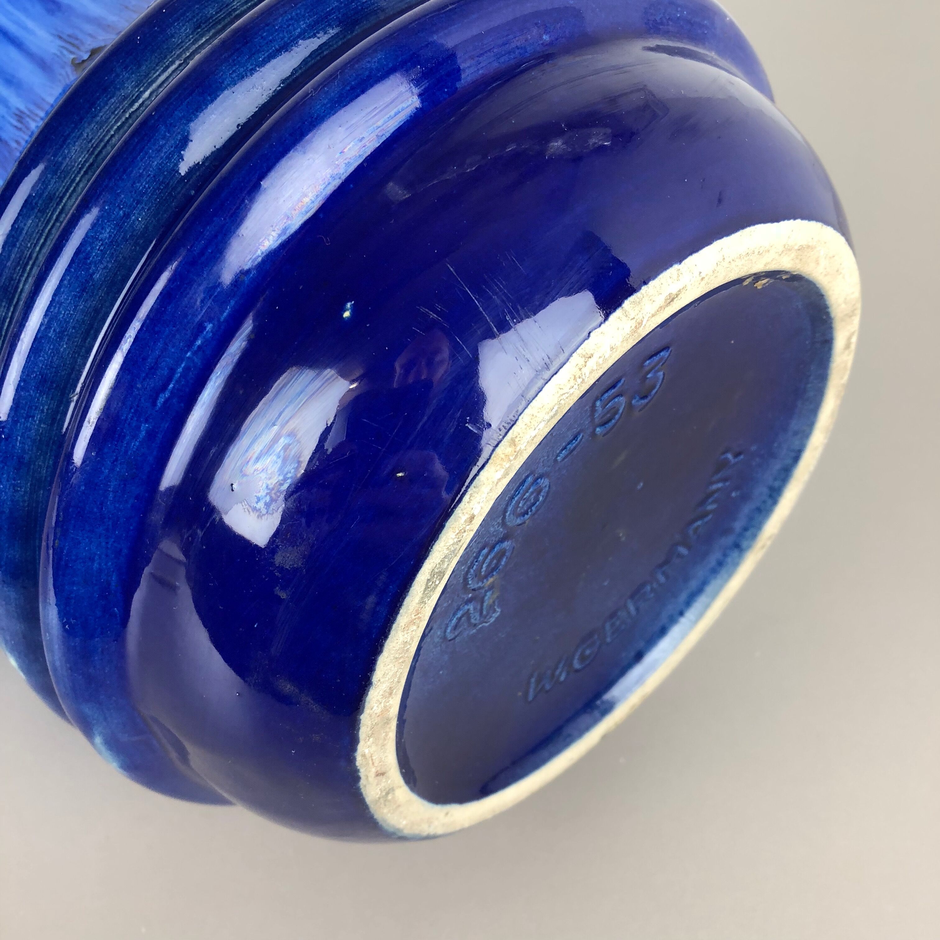 Large Pottery super Fat Lava Multi-Color 266-53 Vase Scheurich WGP, 1970s