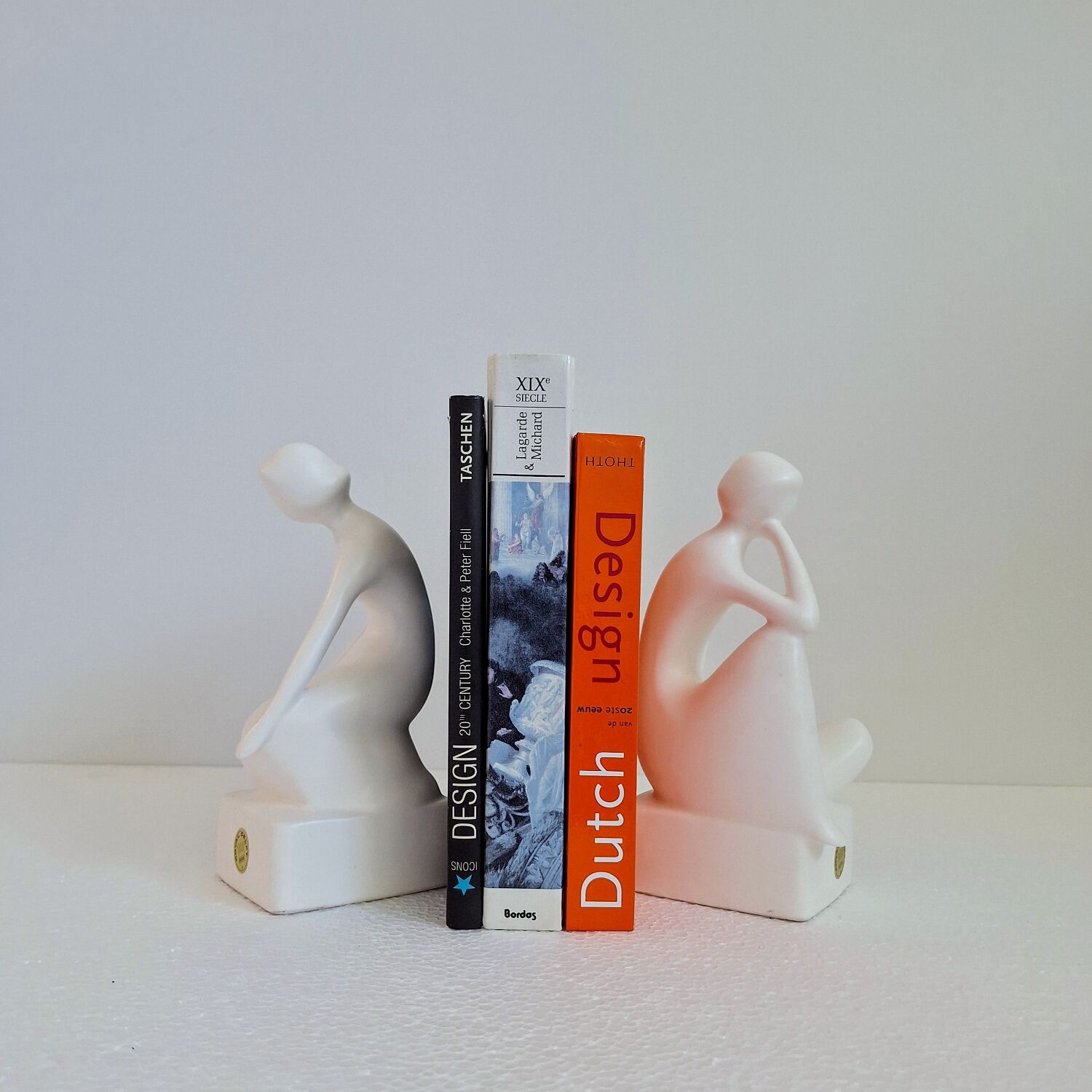 Mid-century figurative bookends by Royal Delf