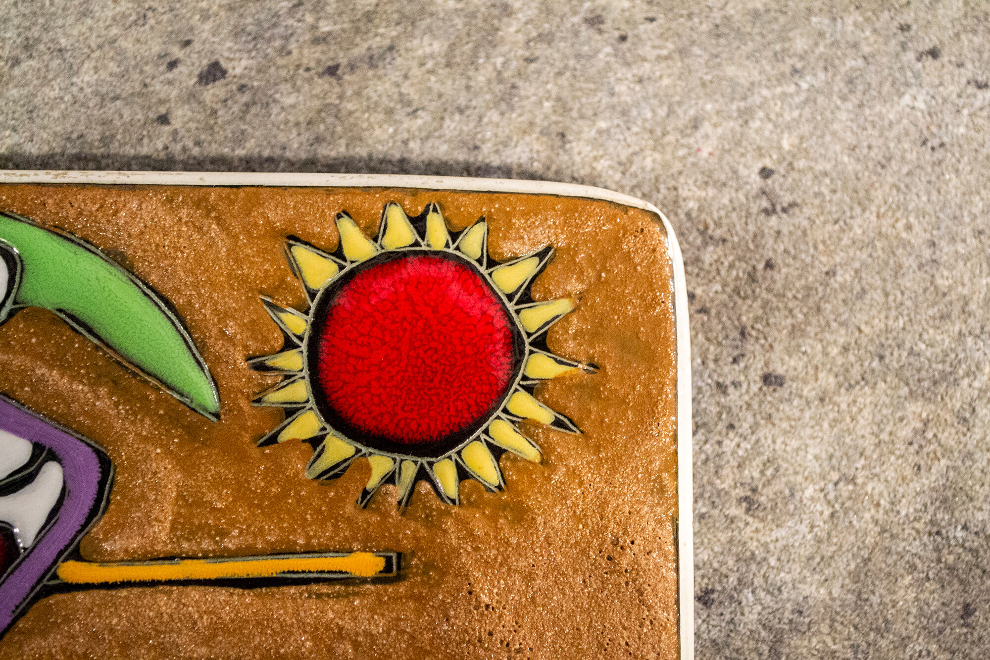 Ceramic bas-relief by Bruno Ugo for HUGO R.S.M. Repubblica di S. Marino Anni '60