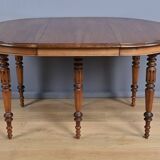 Extendable Walnut Table, Louis-Philippe Style – Late 19th Century