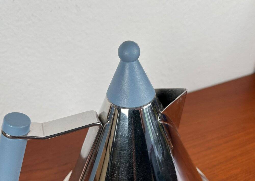 Postmodern German stainless steel kettle by Fissler, 1980s.