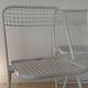 Set of 3 vintage white lacquered metal folding chairs Talin (Italy 70s)