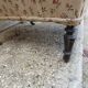 Old Napoleon lll toad armchair  with wheels