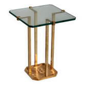 Peter Ghyczy T18 side tables, 1970s design polished brass (40x40x52)