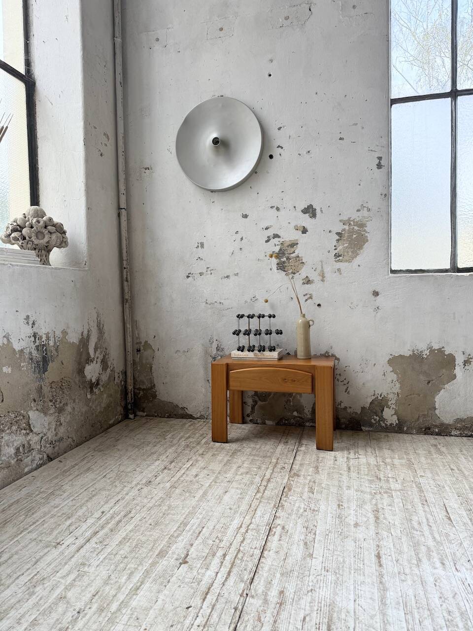 Solid elm bedside table Maison Regain