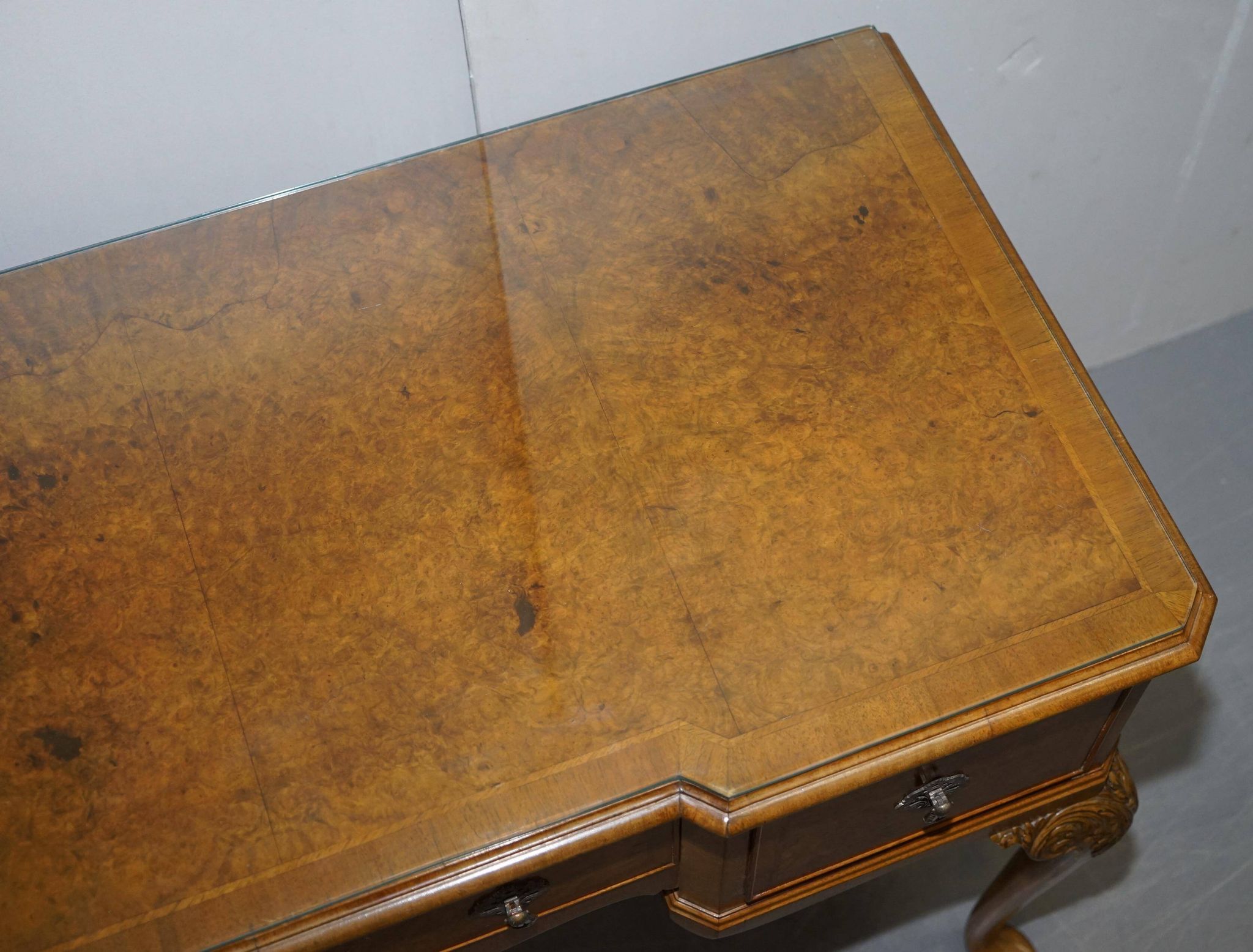 Console Burr Walnut Art Deco Denby & Spinks Breakfront