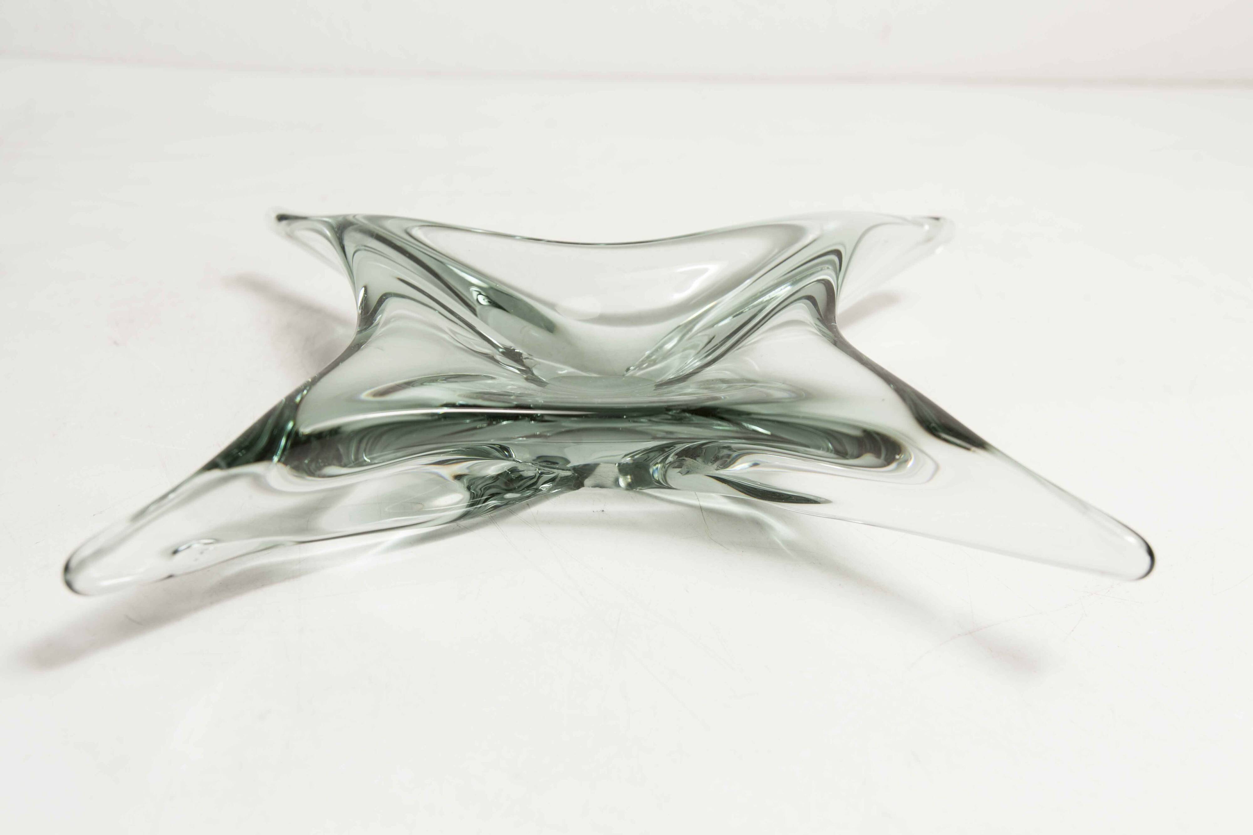 Green Murano glass ashtray