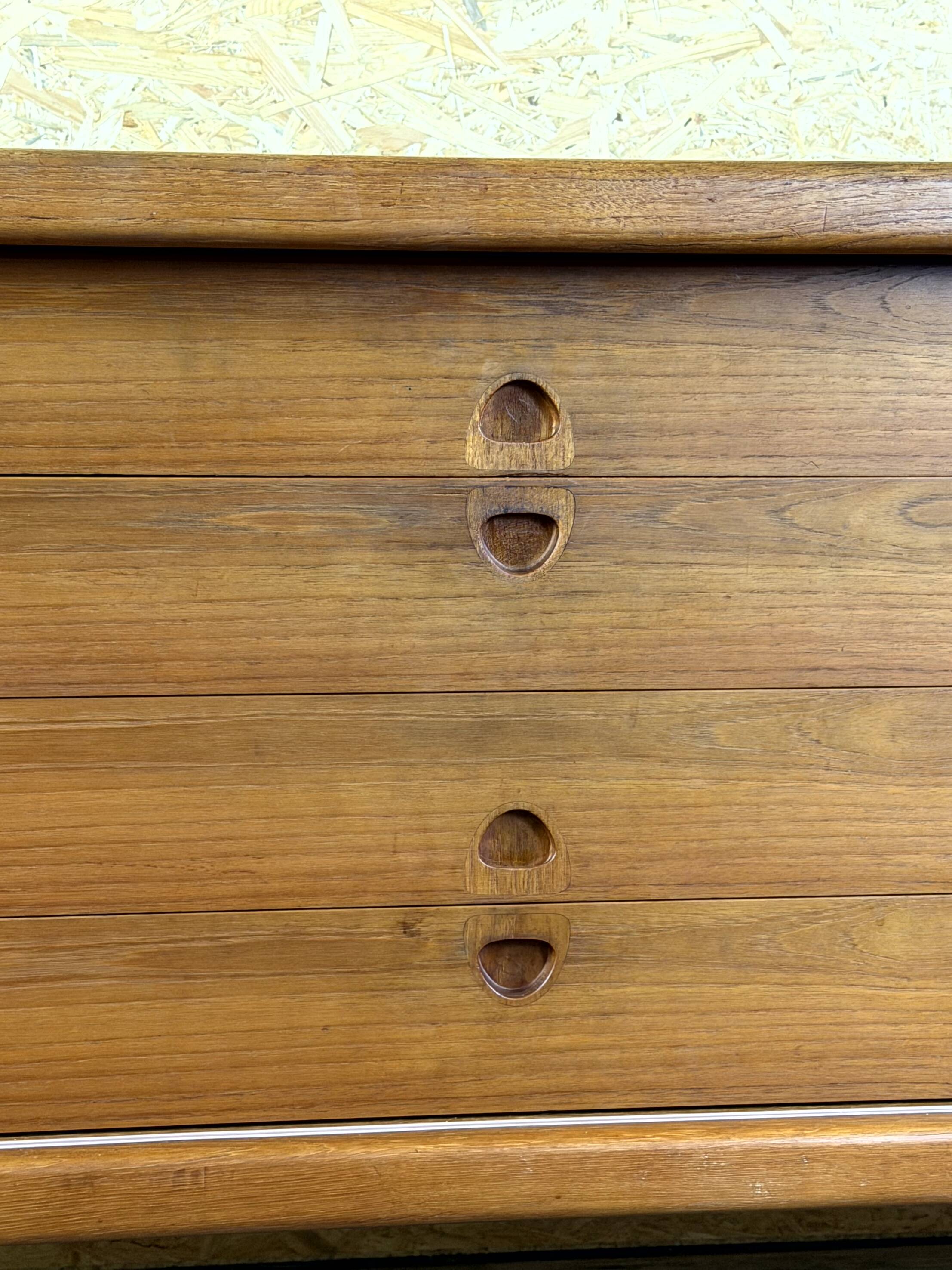 1960s 1970s Teak Sideboard Credenza H.W. Klein Bramin Danish Modern Design