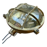 Vintage industrial brass clock – maritime/workshop style