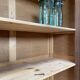 Solid wood display cabinet.