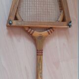 Raquette de tennis en bois marque j.gauthier fils & cie + 2 presses  (bois et alu)