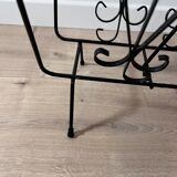 Black steel magazine holder