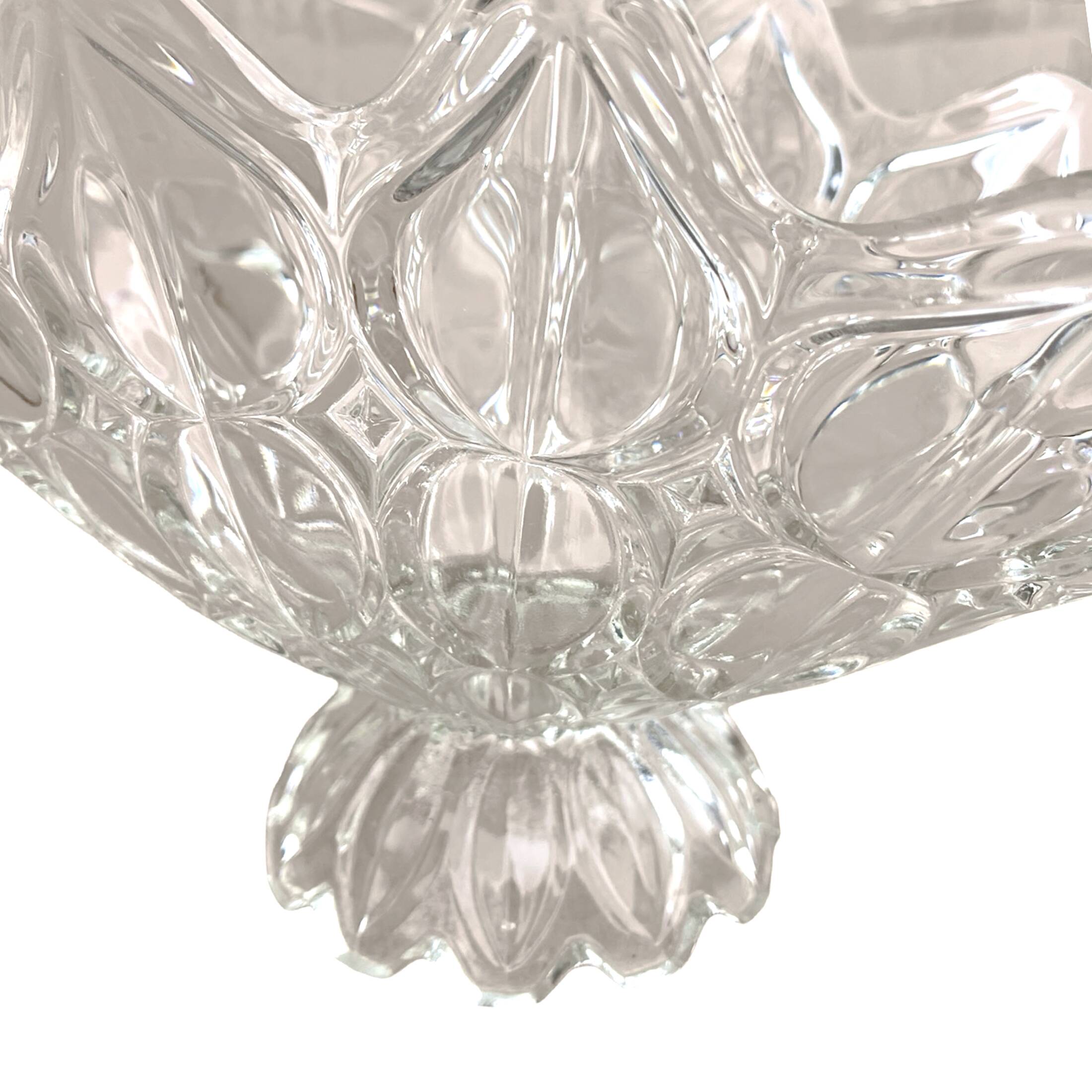 Bohemia glass jardiniere/plater, czechoslovakia 1970s