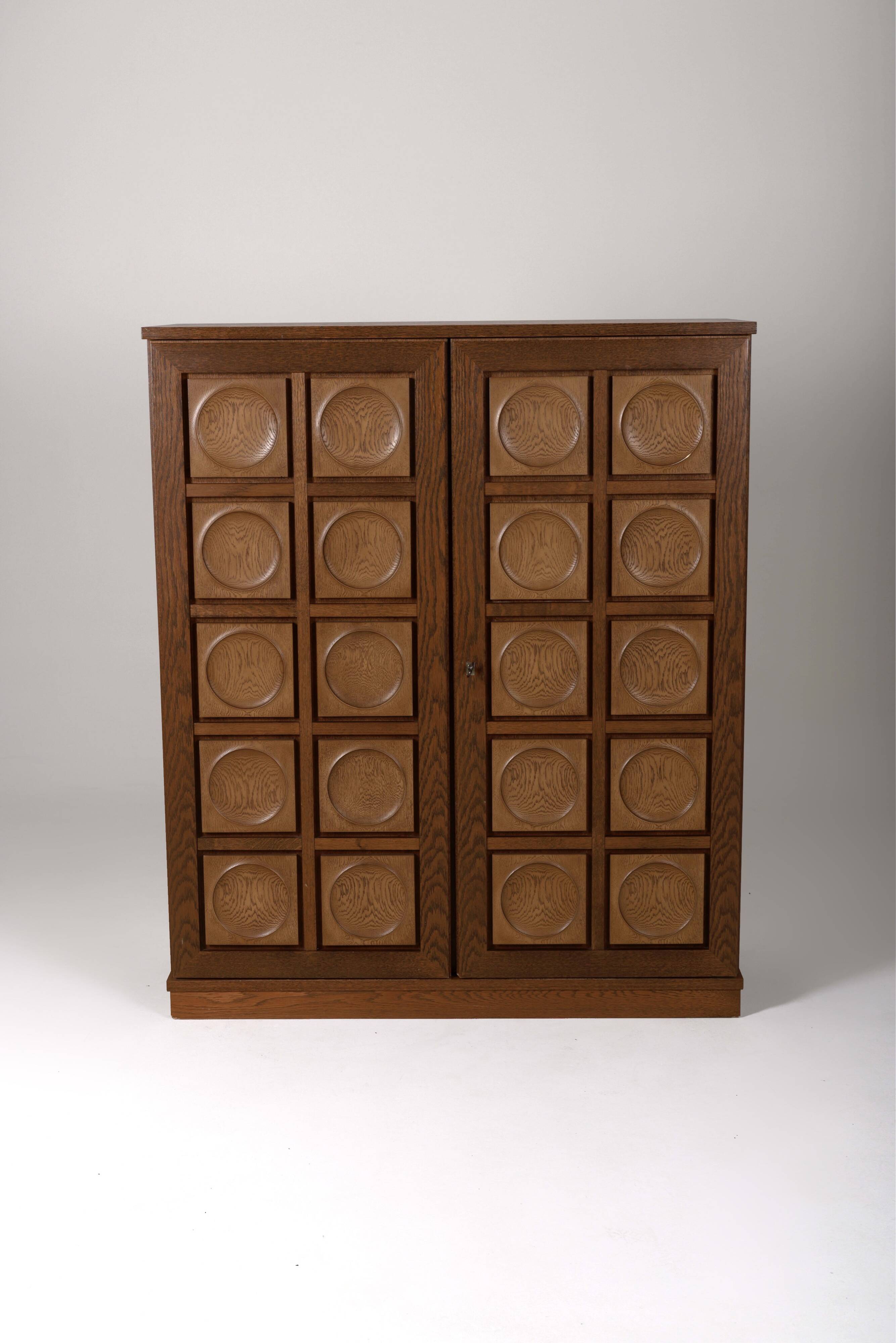 High oak sideboard by Gerhard Bartels, 1970s