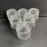 6 Verres à whisky cristal taillé