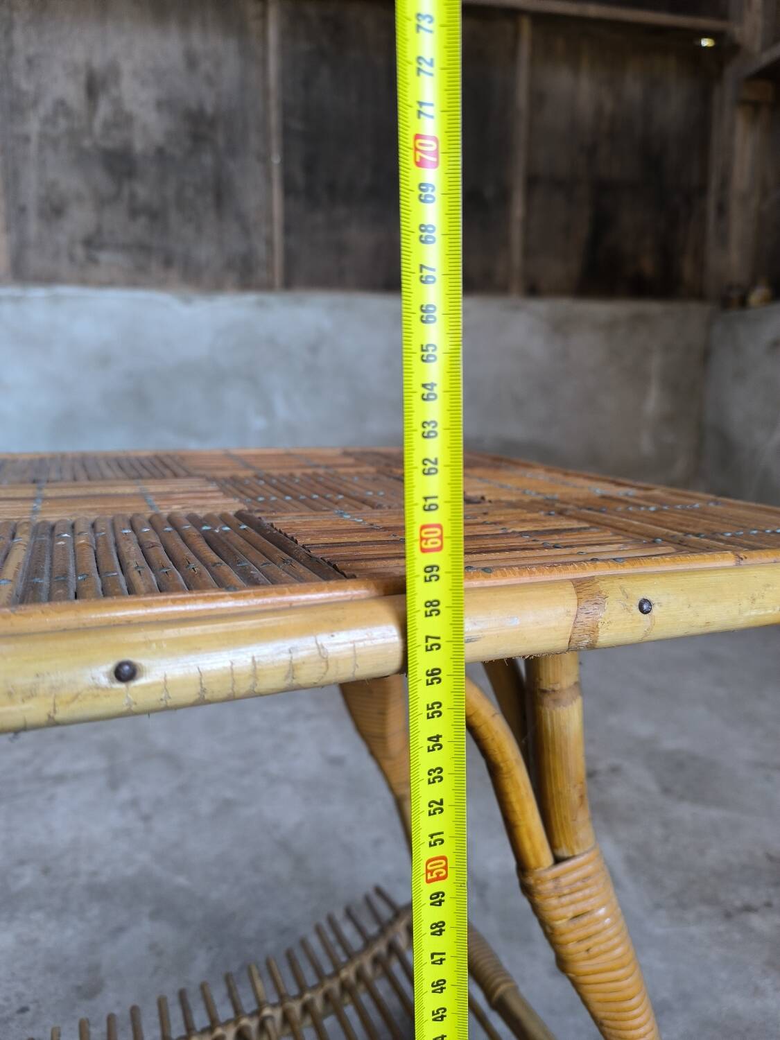 Vintage rattan coffee table