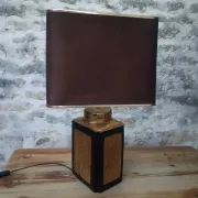 Large ceramic lamp with an Asian theme.