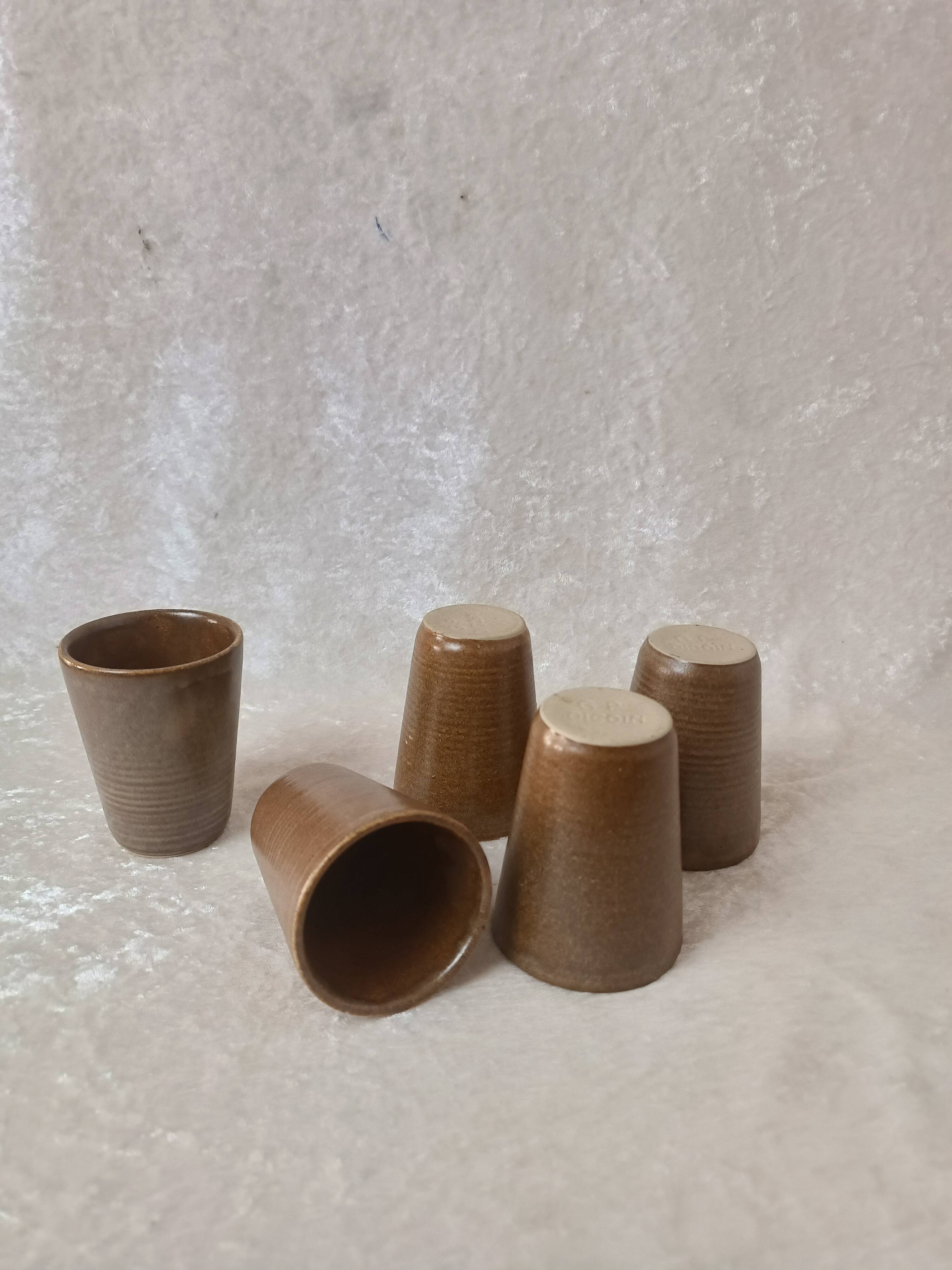 Digoin stoneware cups*5