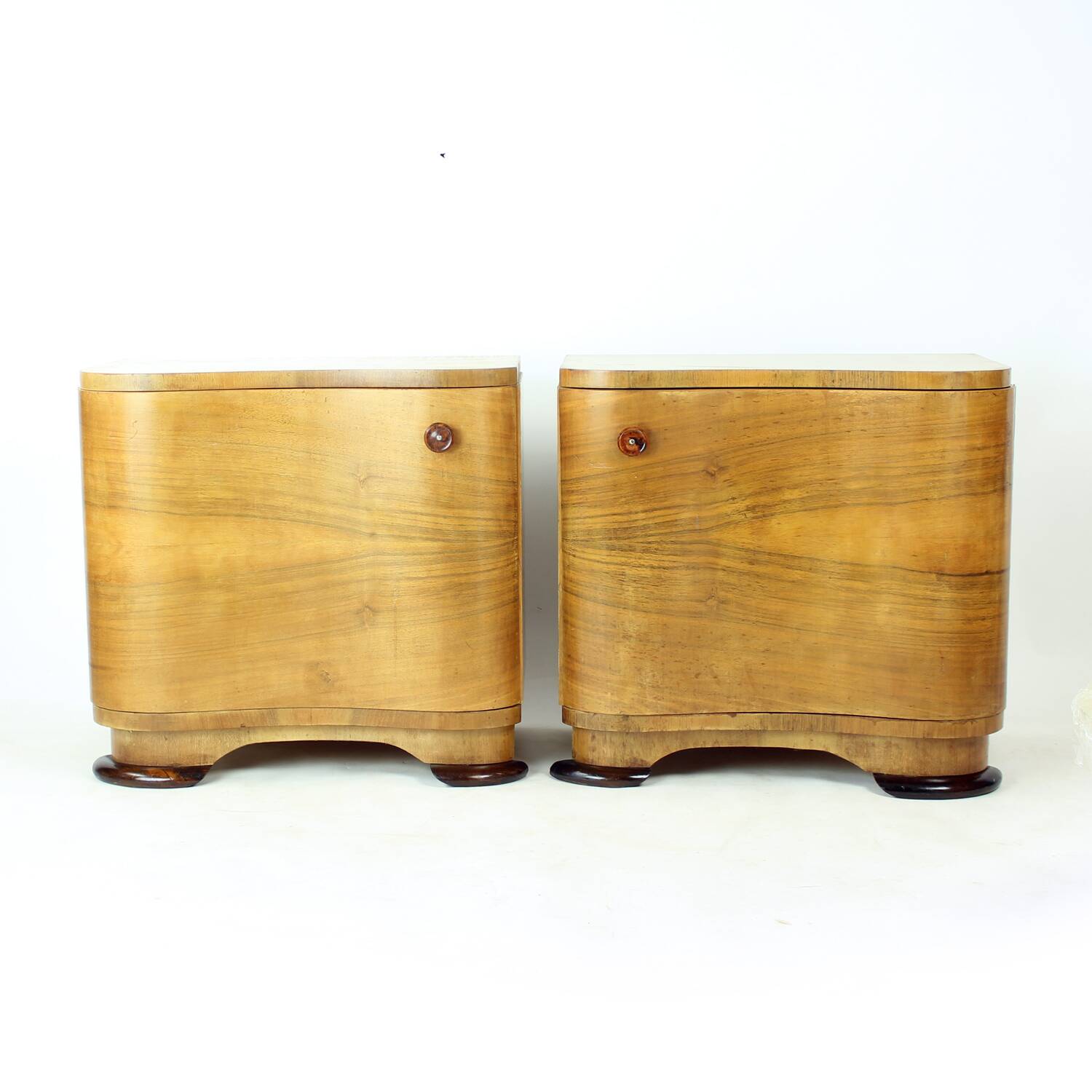 Art Deco Bedside Tables By Jindřich Halabala For Up Závody, 1930s