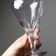Antique service of 6 cut crystal glasses attributed to Moser, Bohemia.