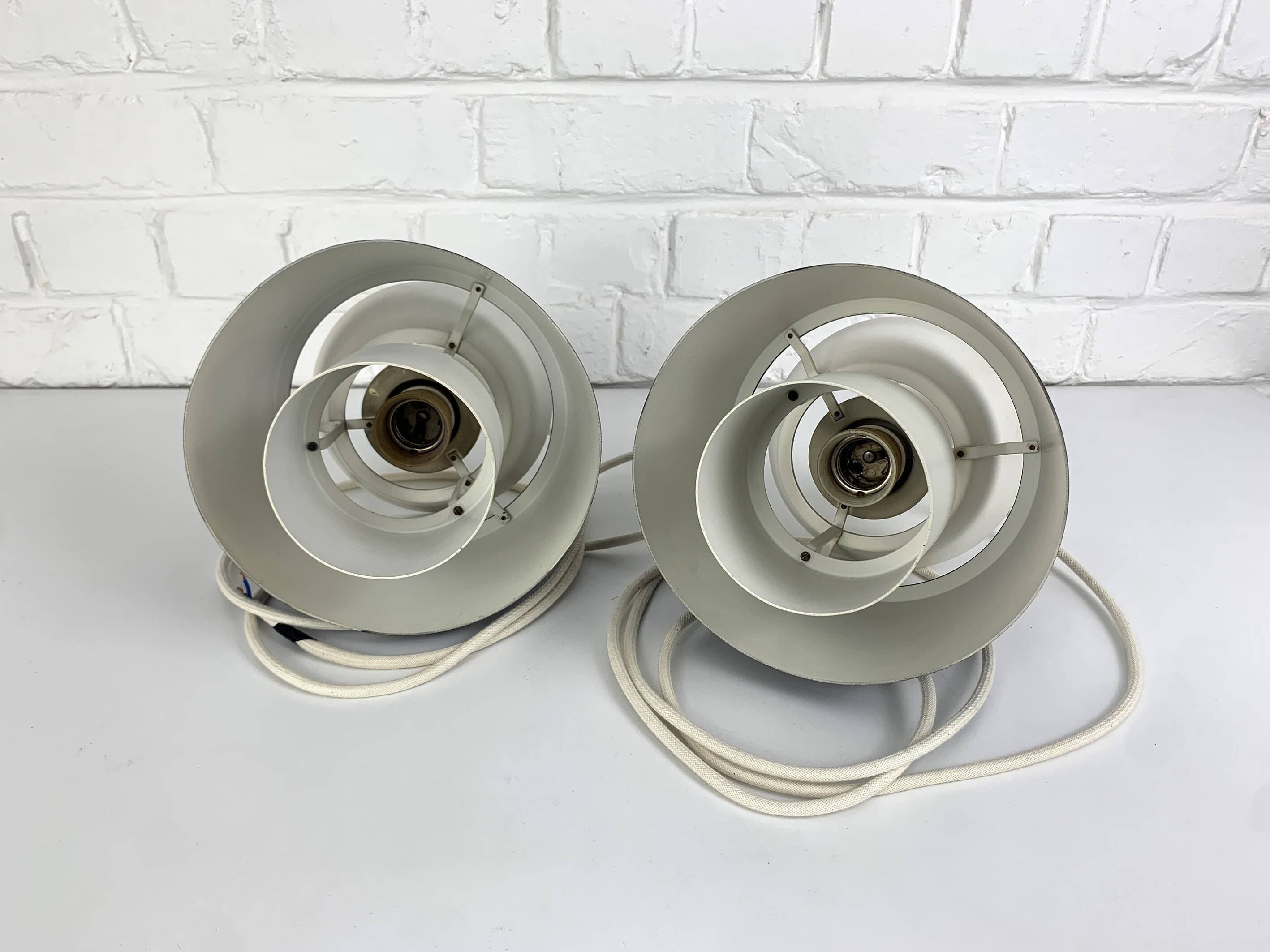 Pair of Tivoli Jørn Utzon pendant lights for Nordisk Solar Denmark, 1950-60s