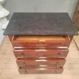Empire style mahogany chest of drawers