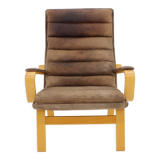 1970s Yngve Ekström "Contino" Leather Armachair,Sweden