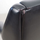 Leather armchair, danish design, 1970s, production: denmark