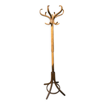Vintage parrot coat rack BAUMANN – Authentic French model in wood