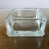 Pavé de verre , cendrier, signé LUMAX, recuit, années 40 50, Le Corbusier