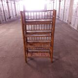 Vintage folding bamboo shelf