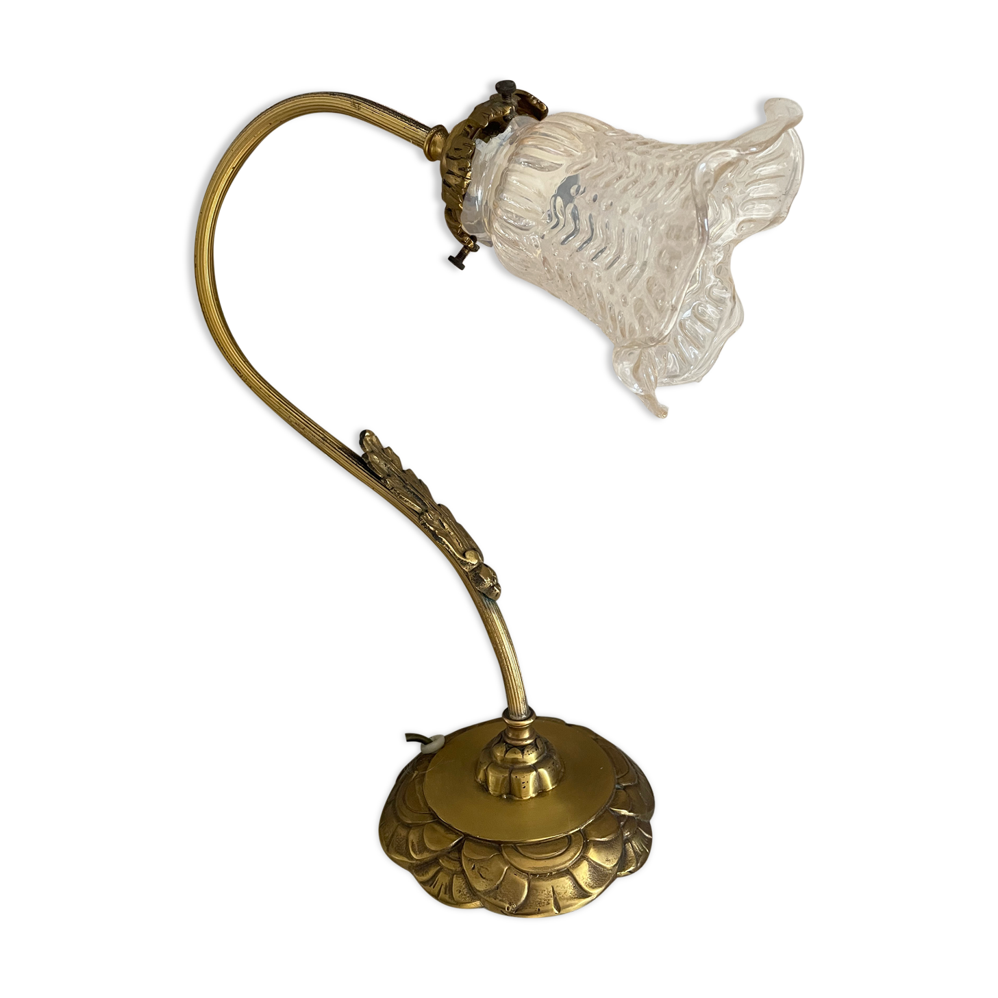 Tulip lamp gooseneck Art Deco