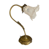 Lampe tulipe col de cygne Art Déco