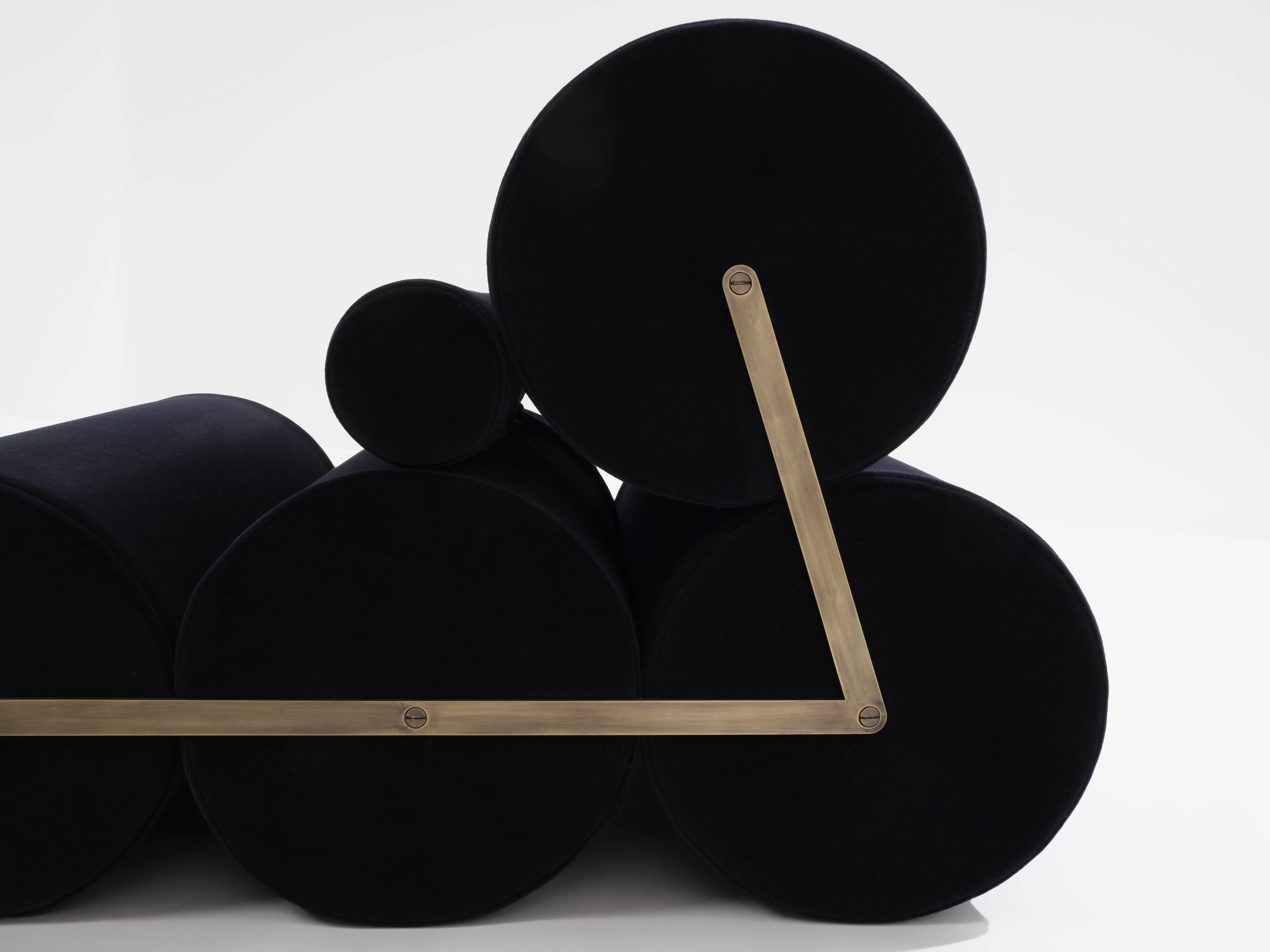 Pair of black velvet armchairs by Auro Trivellato for ALI 1972