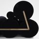 Pair of black velvet armchairs by Auro Trivellato for ALI 1972