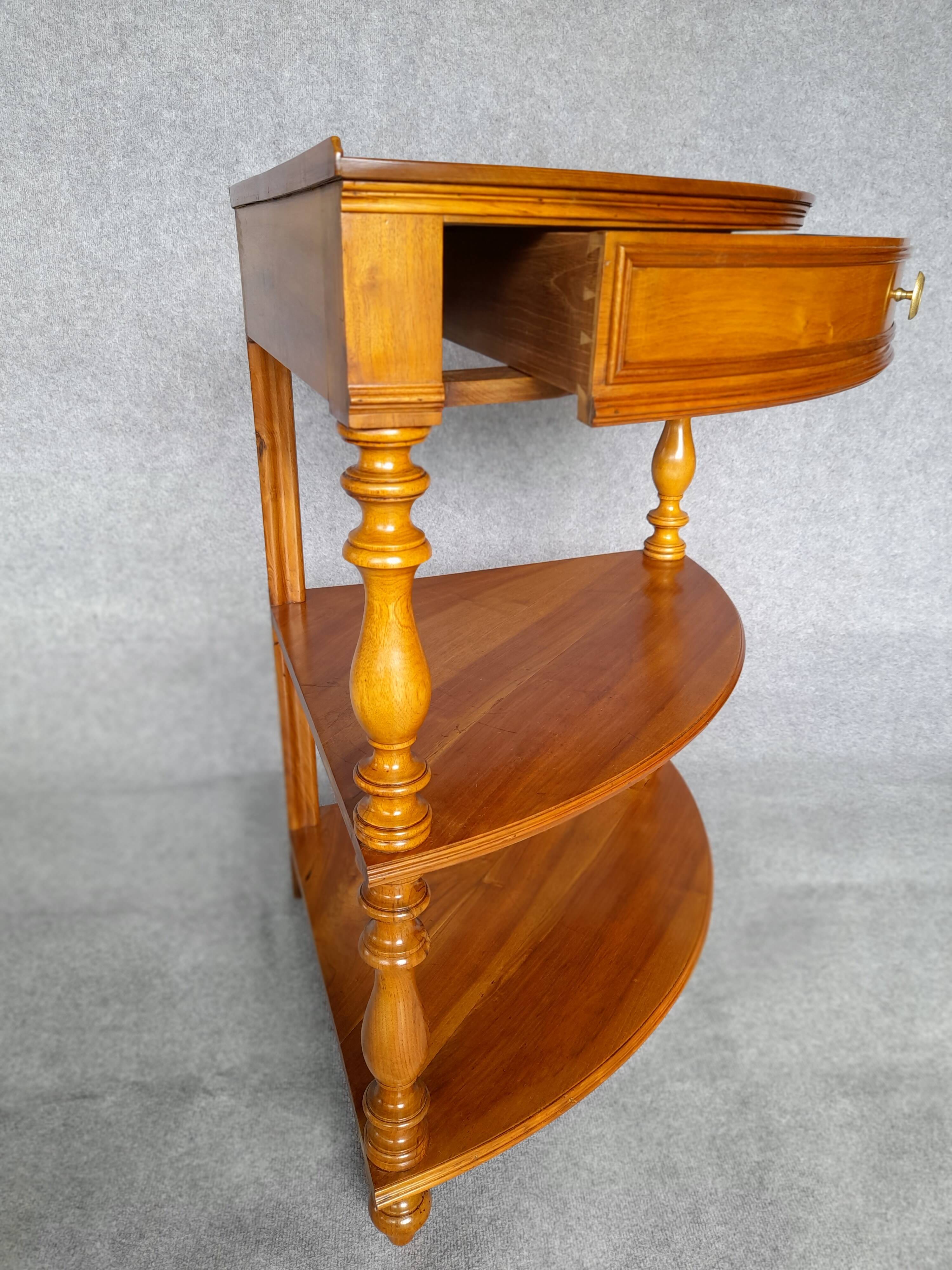 Mid-19th century walnut corner cabinet