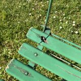 Set of 4 folding garden chairs - vintage green