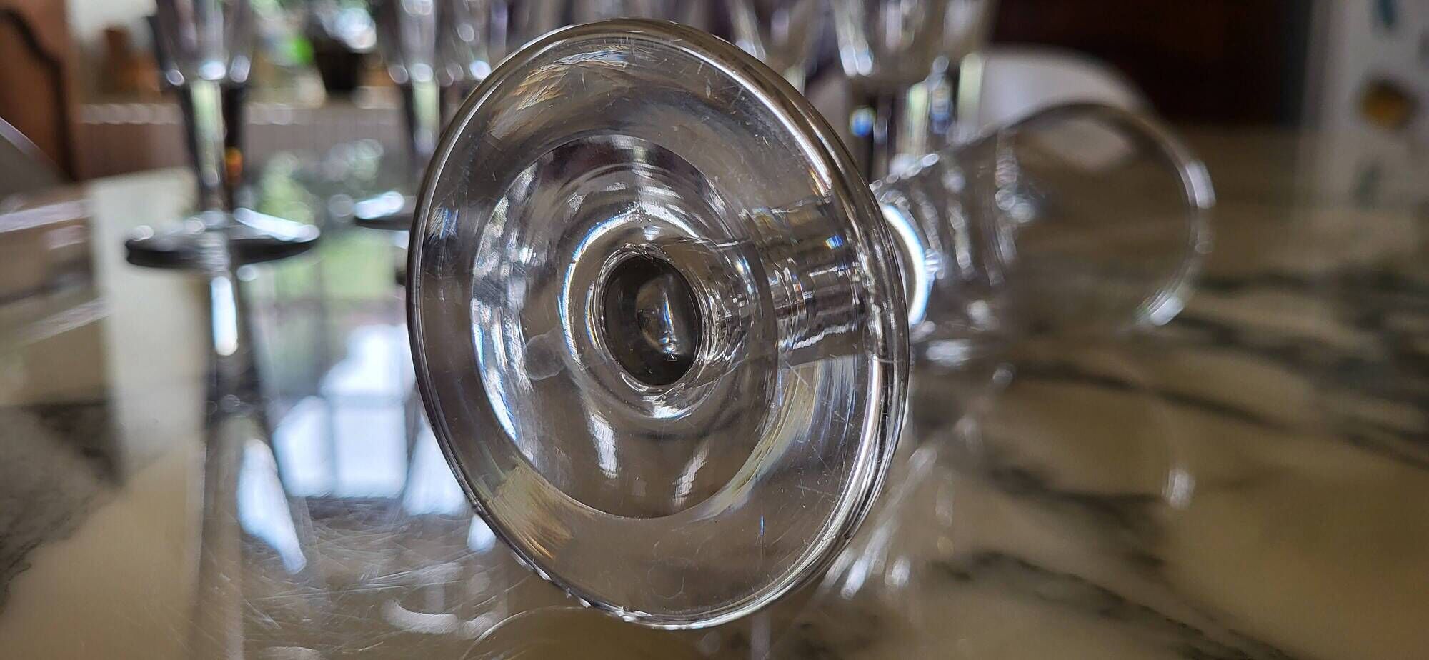 8 flûtes à champagne en cristal - XIXème