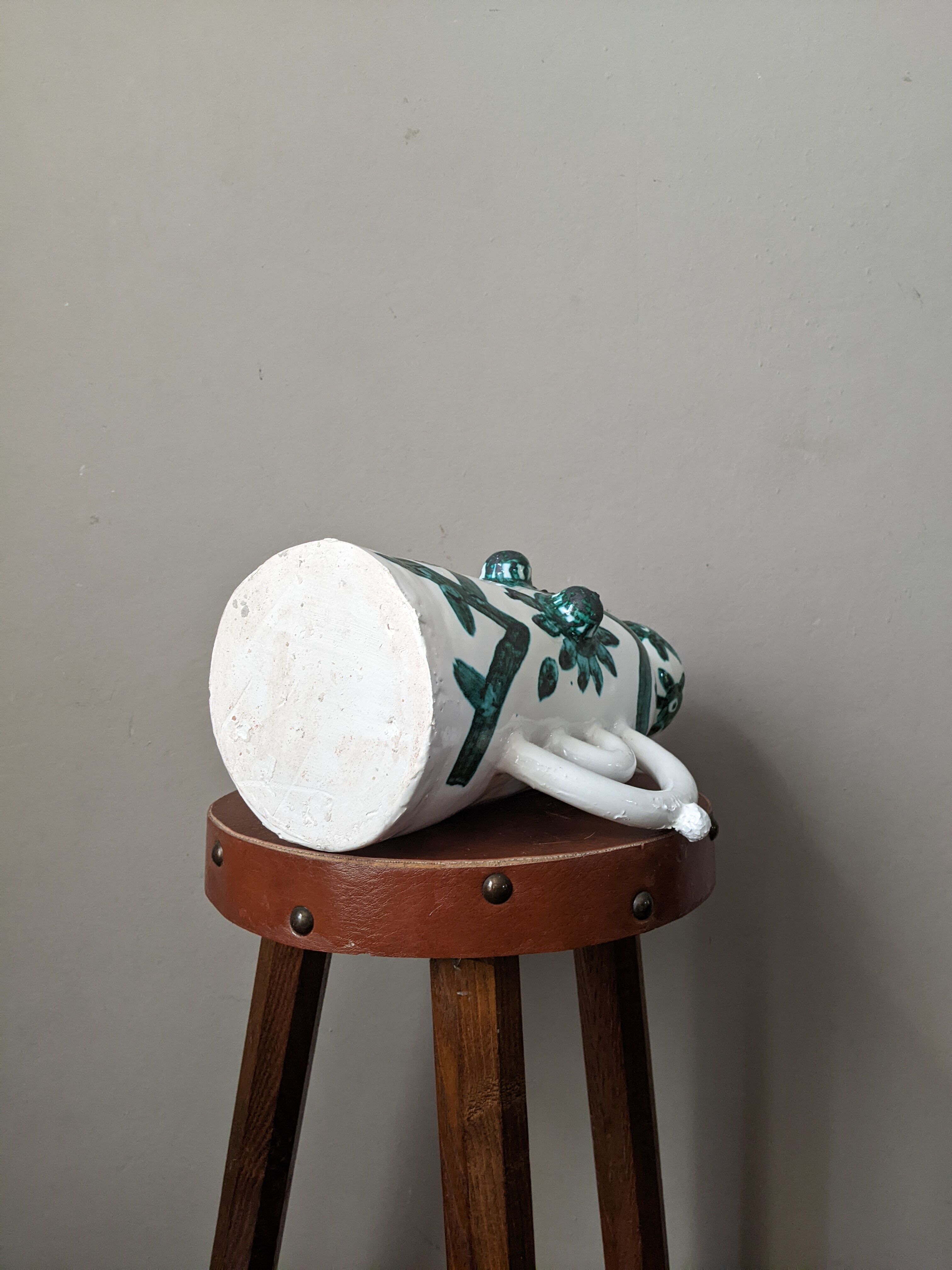 Handcrafted anthropomorphic ceramic vase
