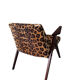 Leopard print velvet bunny armchair from dolnośląskie fabryki mebli, 1960