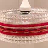 Glass and plexiglass pendant light, 1970