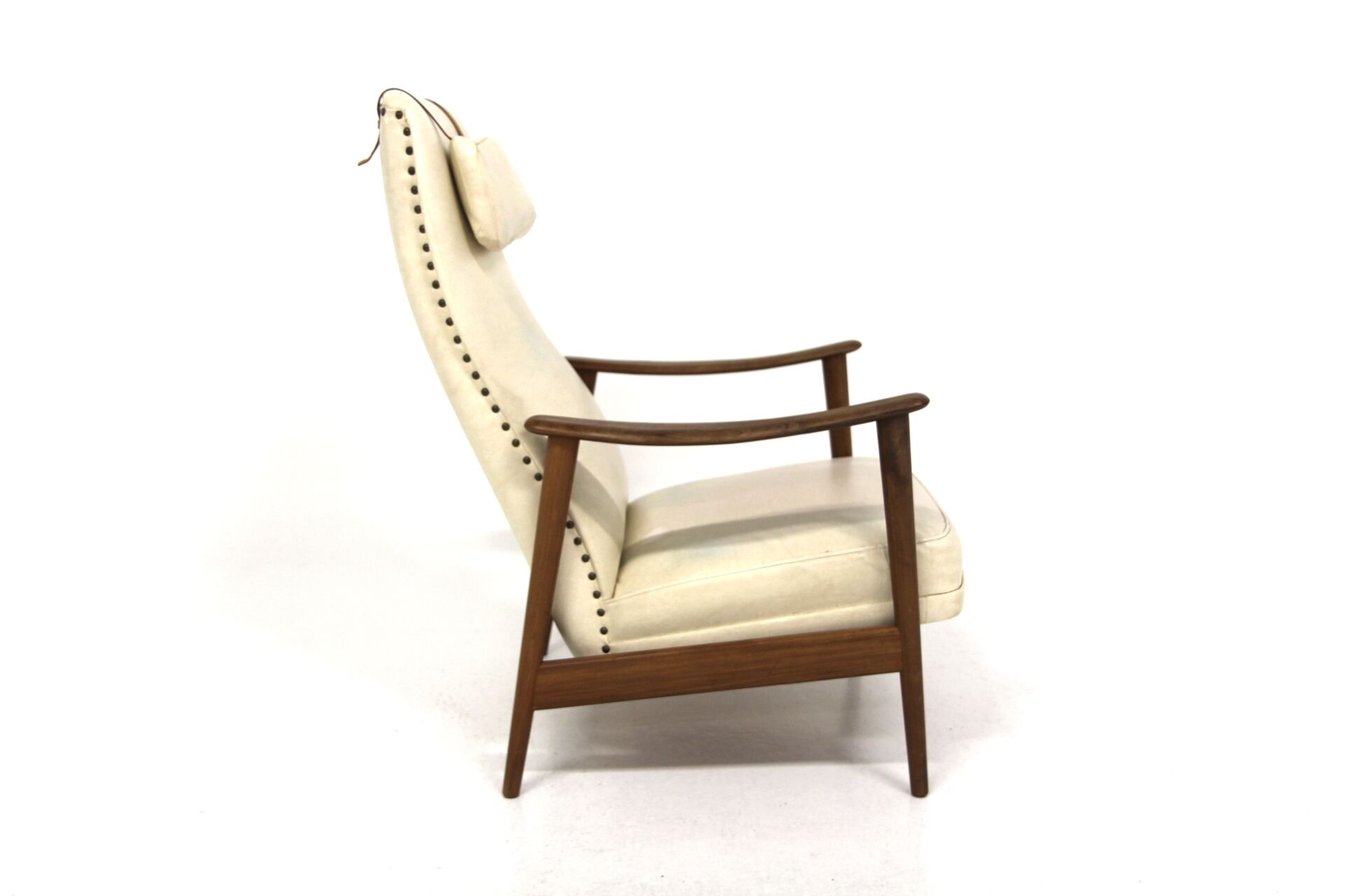 Scandinavian imitation leather armchair, Sweden, 1960