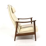 Scandinavian imitation leather armchair, Sweden, 1960