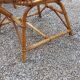 Paire de fauteuils corbeille en rotin années 60