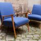 Pair of Scandinavian armchairs from the 60s new fabrics and foam