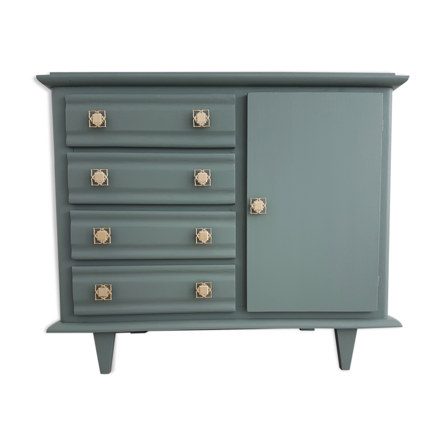 Gray art deco commode