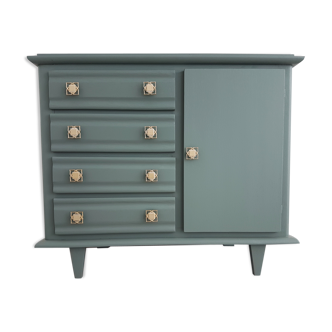Gray art deco commode