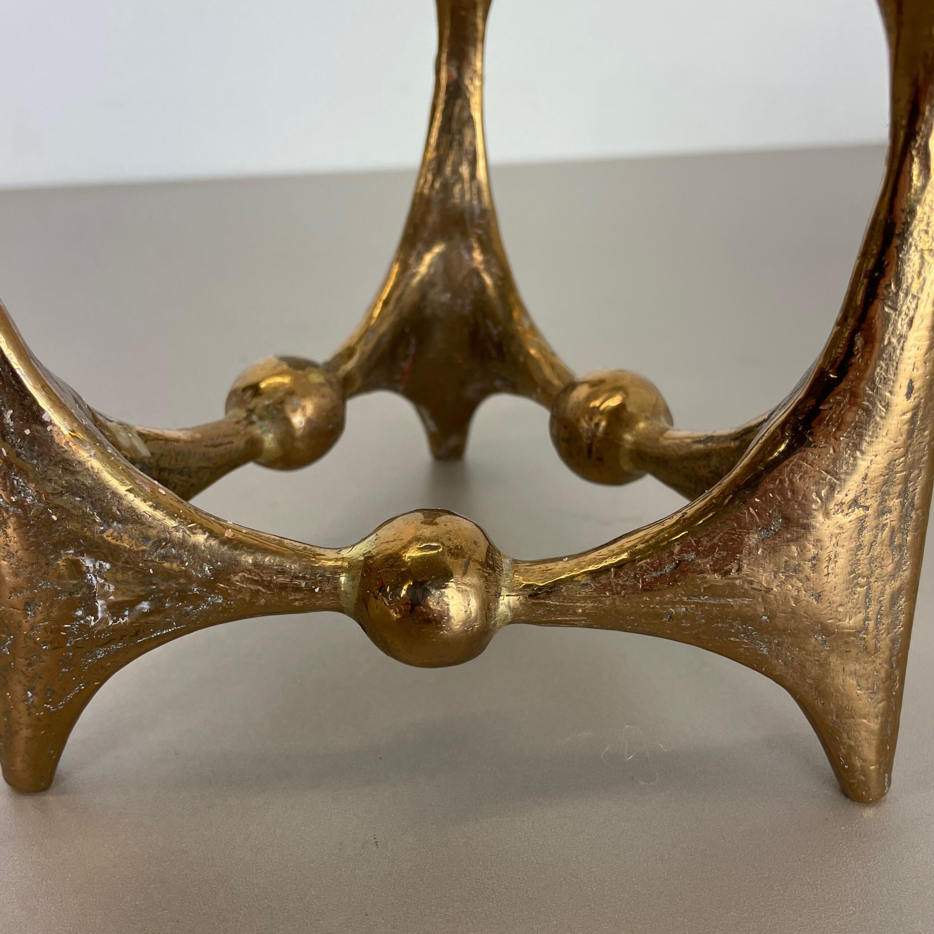Midcentury Brutalist Bronze Candleholder by Michael Harjes, Germany, 1960s