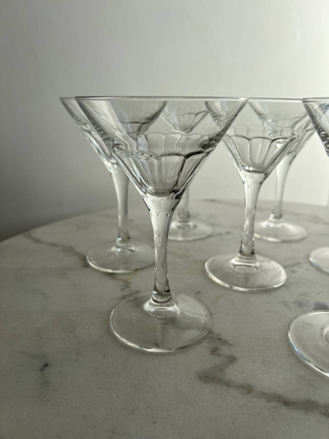 Set of 7 stemmed glasses Arc France