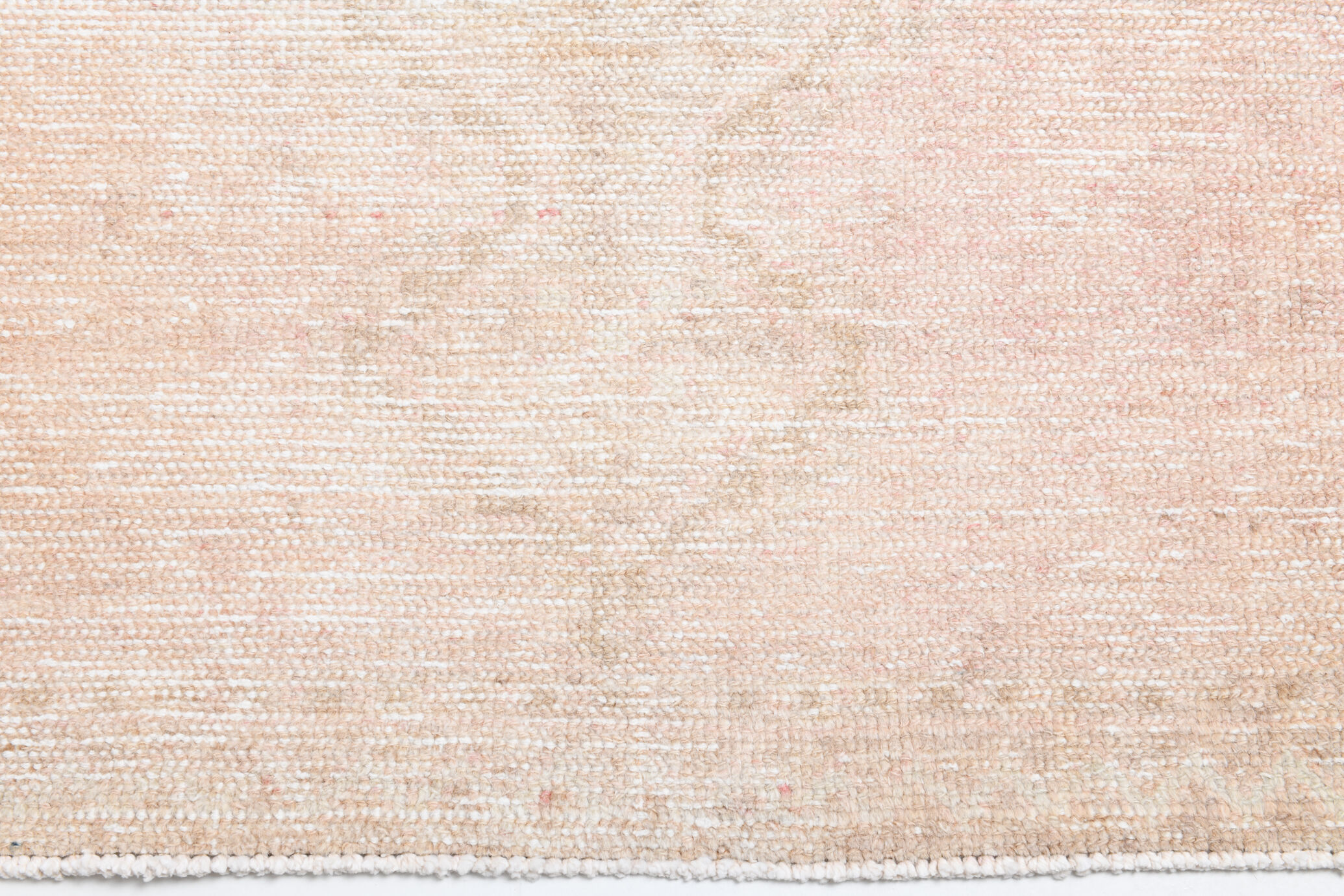 Dusty beige handmade runner rug